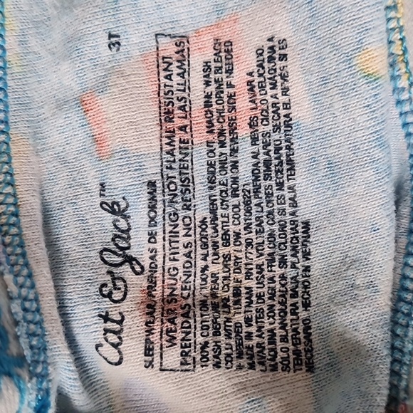 Cat & Jack White Pajamas with Rainbow Design, Crayons, Unisex 3T GUC, Cute Set!! - Picture 7 of 7